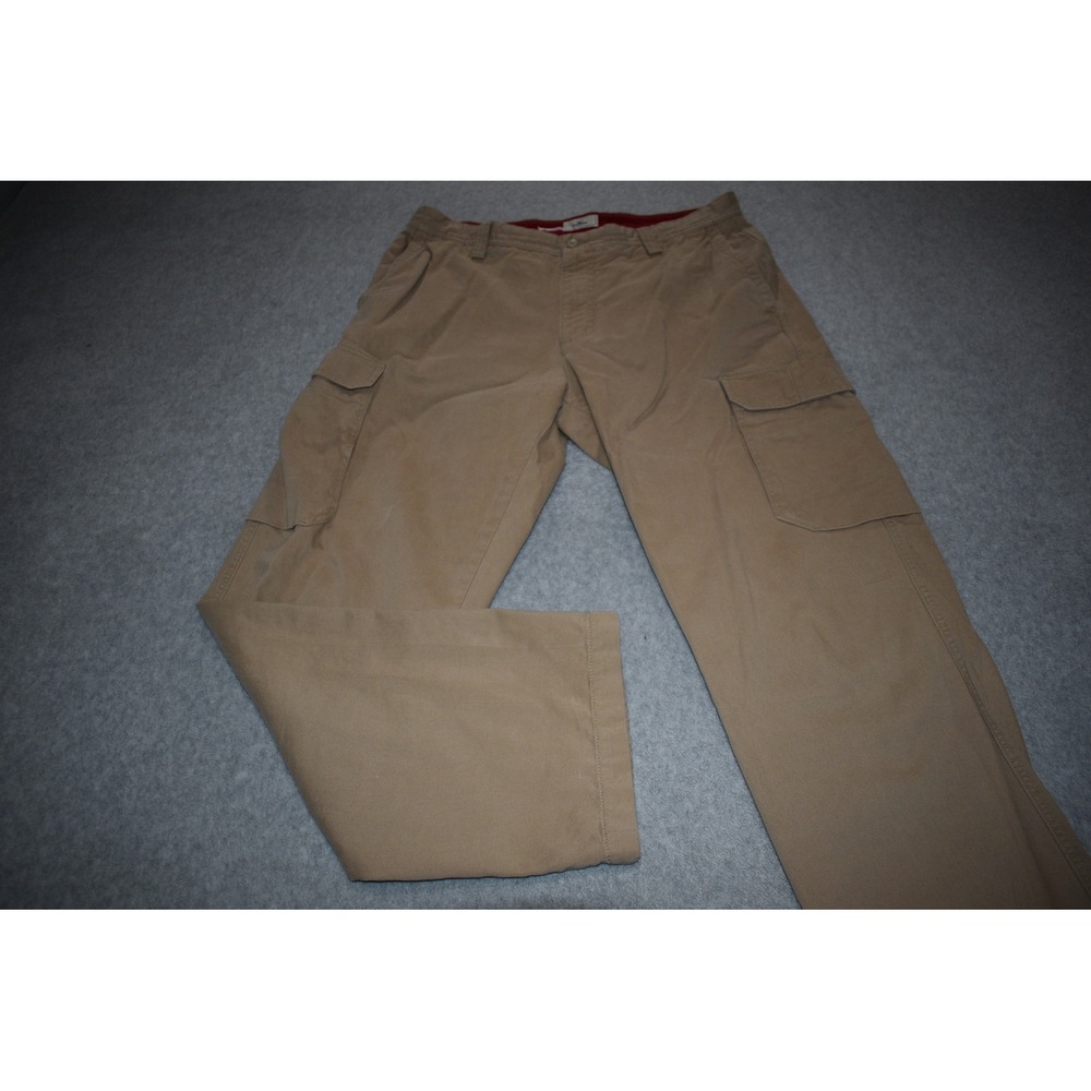 Dockers Cargo Pants Mens 36x32 Baggy Tan Khaki Flat Front Relaxed Fit Cotton - Picture 2 of 7